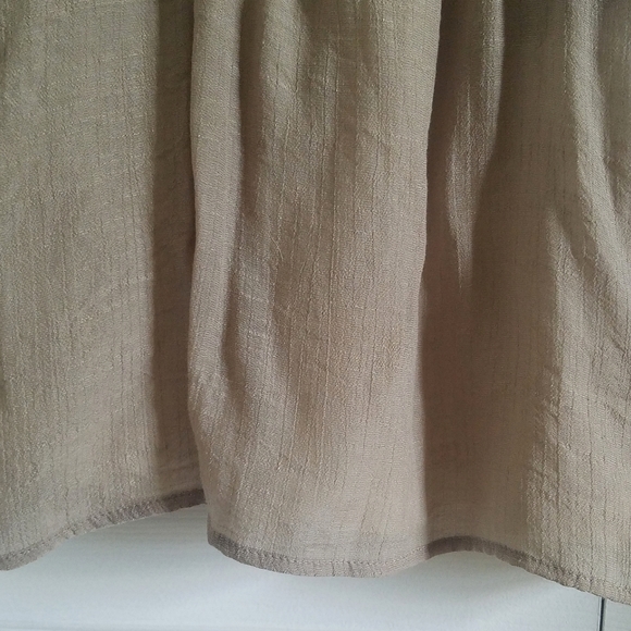 INNOVATION Taupe Gauze Crochet Collar Dress Small - Picture 7 of 11